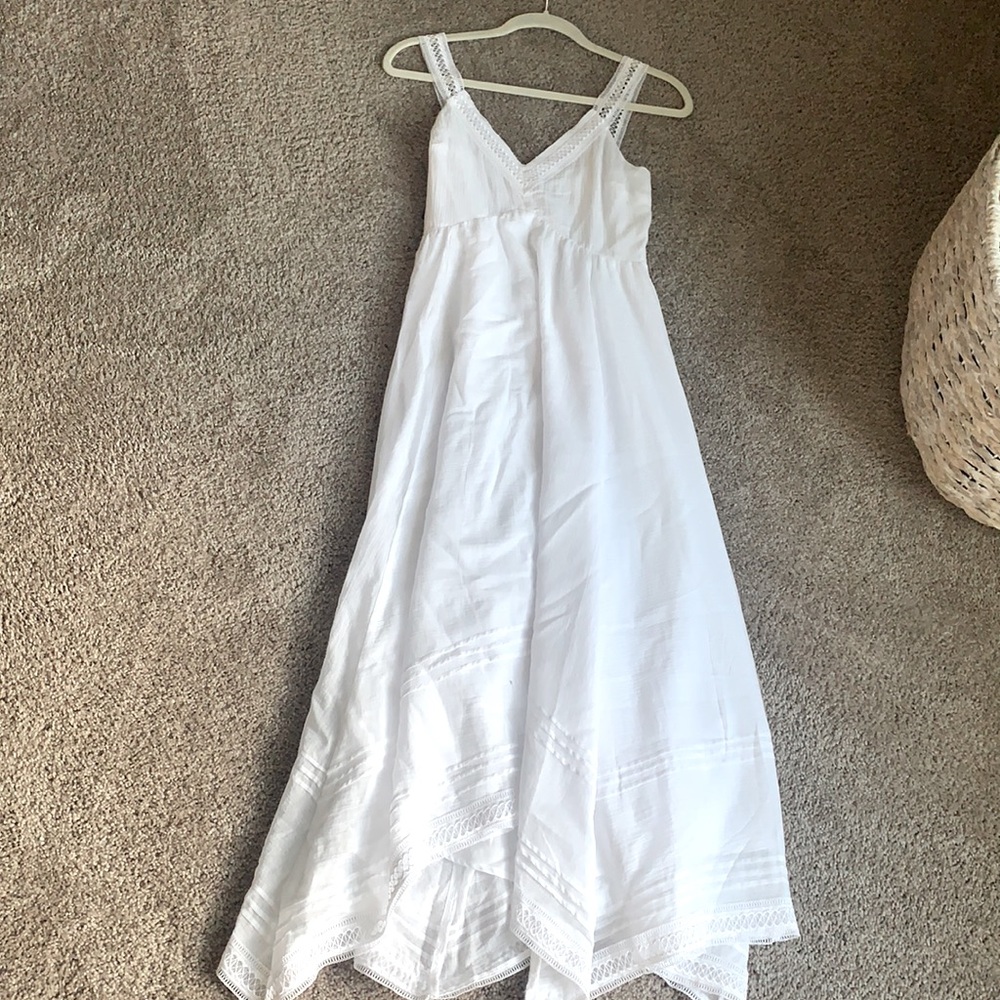 New****Express White Lace Trim Dress XS